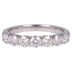 Tiffany & Co. Platinum Round Diamond Wedding Band Ring