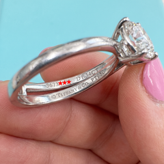 Tiffany Certified 1.5 Carat Cushion Diamond Novo Platinum Engagement Ring
