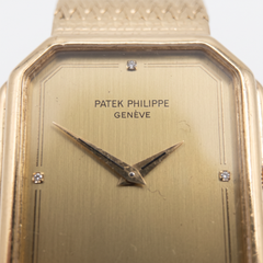 Patek Philippe 18k Yellow Gold Diamond Dial Wrist Watch