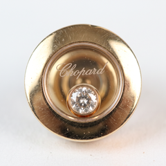 Chopard 18k Yellow Gold Happy Floating Diamond Circle Stud Earrings