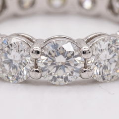 3 Carat Round Diamond 18K White Gold Eternity Band Ring
