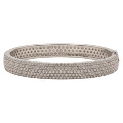 Tiffany & Co. 3.5 CTW Diamond Five-Row Pavé 18K White Gold Bangle Bracelet