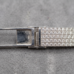 Tiffany & Co. 3.5 CTW Diamond Five-Row Pavé 18K White Gold Bangle Bracelet