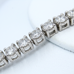 6 Carat Natural Diamond 14k White Gold Tennis Necklace