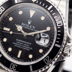 Rolex Submariner 16800 Stainless Steel Black Dial Wrist Watch