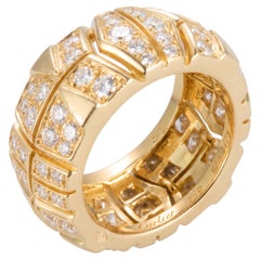Cartier 2 Carat Diamond Pavé Rivoli Cocktail Ring in 18k Yellow Gold