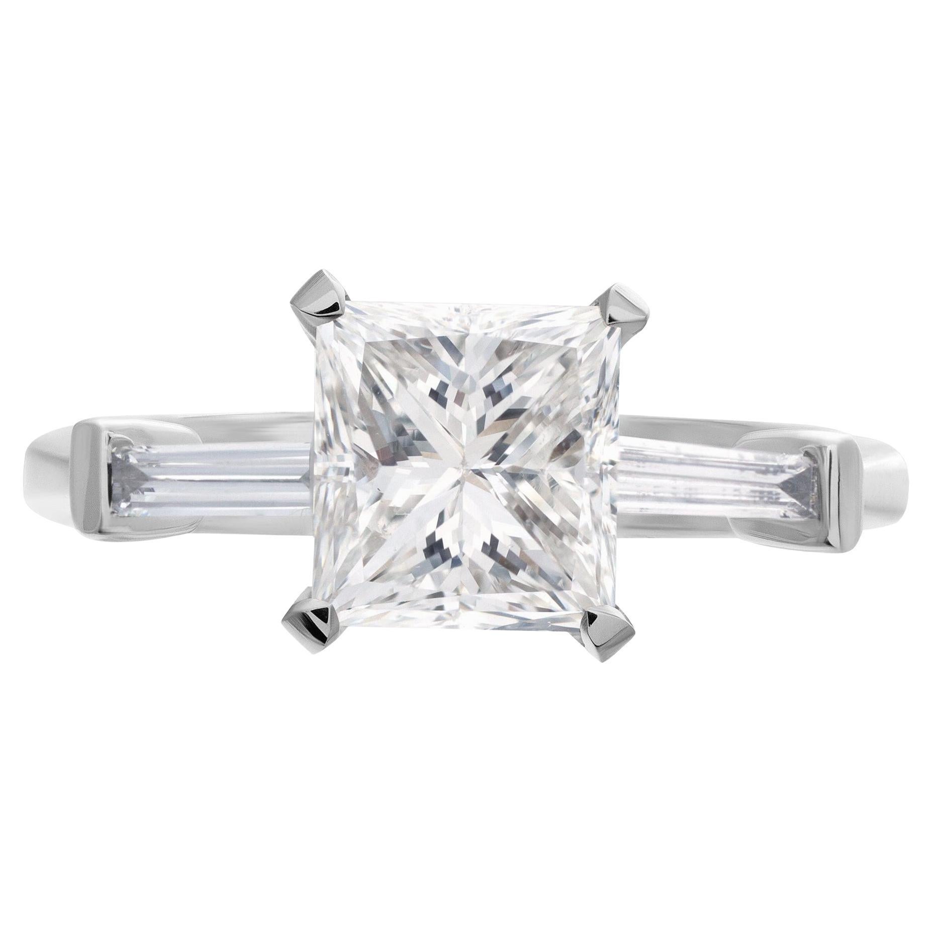 Ferrucci GIA Certified 1.30 carat Cushion Diamond Platinum Ring at 1stDibs