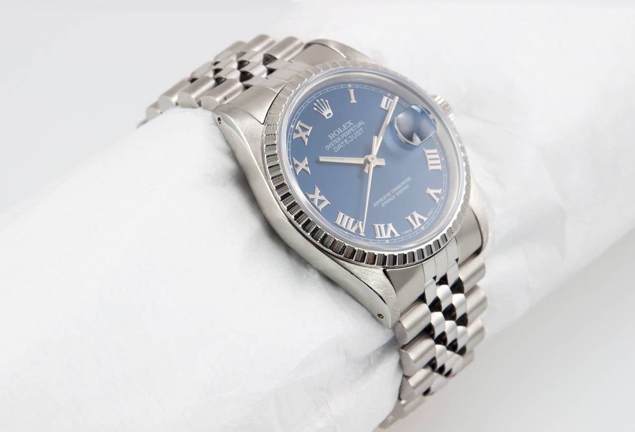 Rolex Stainless Steel Datejust Wristwatch Ref 16220 1991 In Excellent Condition In Los Angeles, CA