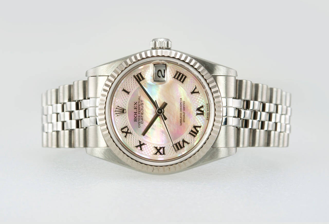Men's Rolex Stainless Steel Datejust Wristwatch with Mother-of-Pearl Dial Ref 78274
