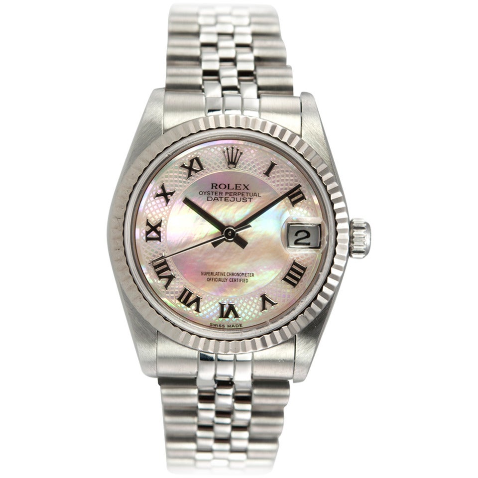 Rolex Stainless Steel Datejust Wristwatch with Mother-of-Pearl Dial Ref 78274