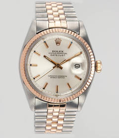 Rolex Datejust 14K Pink and Stainless Steel