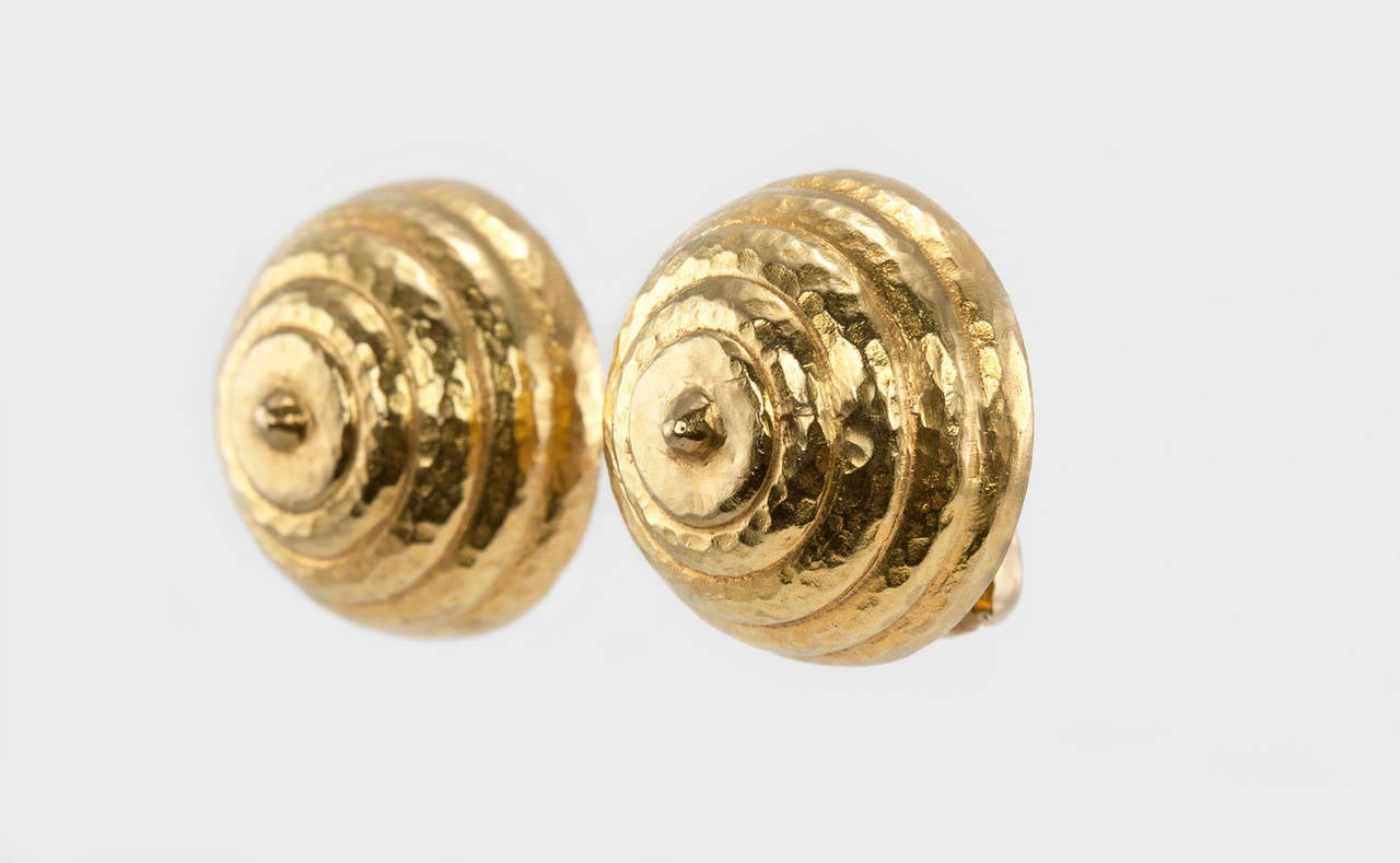 Lalaounis Gold Dome Earclips For Sale 1