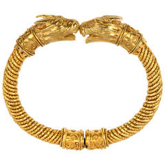 Etruscan Revival Gold Bracelet
