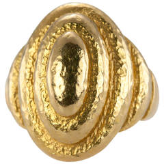 Lalaounis Gold Oval Dome Ring