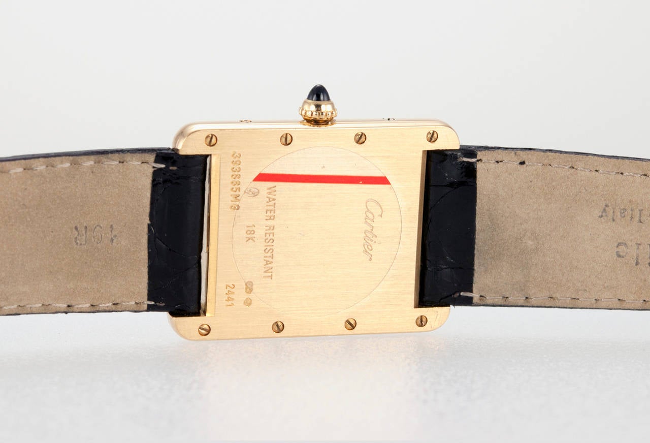 Cartier Yellow Gold Tank Louis Cartier Large Model Wristwatch Ref W1529756 2