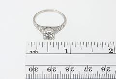 Edwardian 1.20 Carat GIA Cert Old European Cut Diamond Engagement Ring