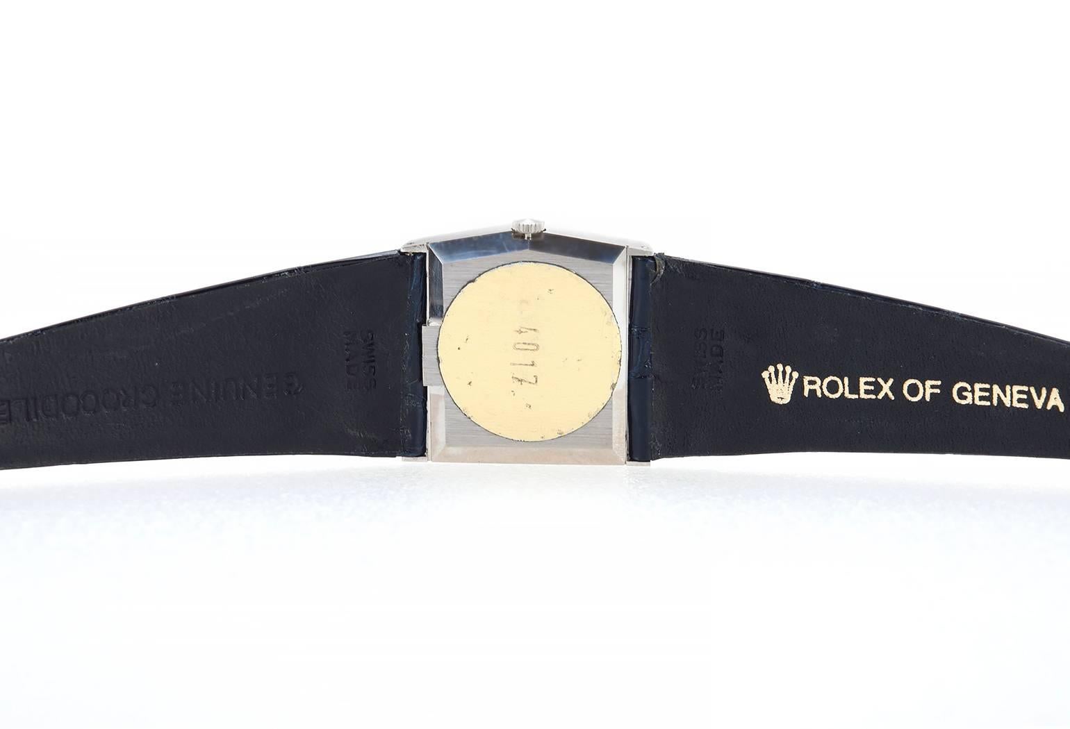 Rolex White Gold Cellini Midas Manual Wind Wristwatch Ref 4017 1