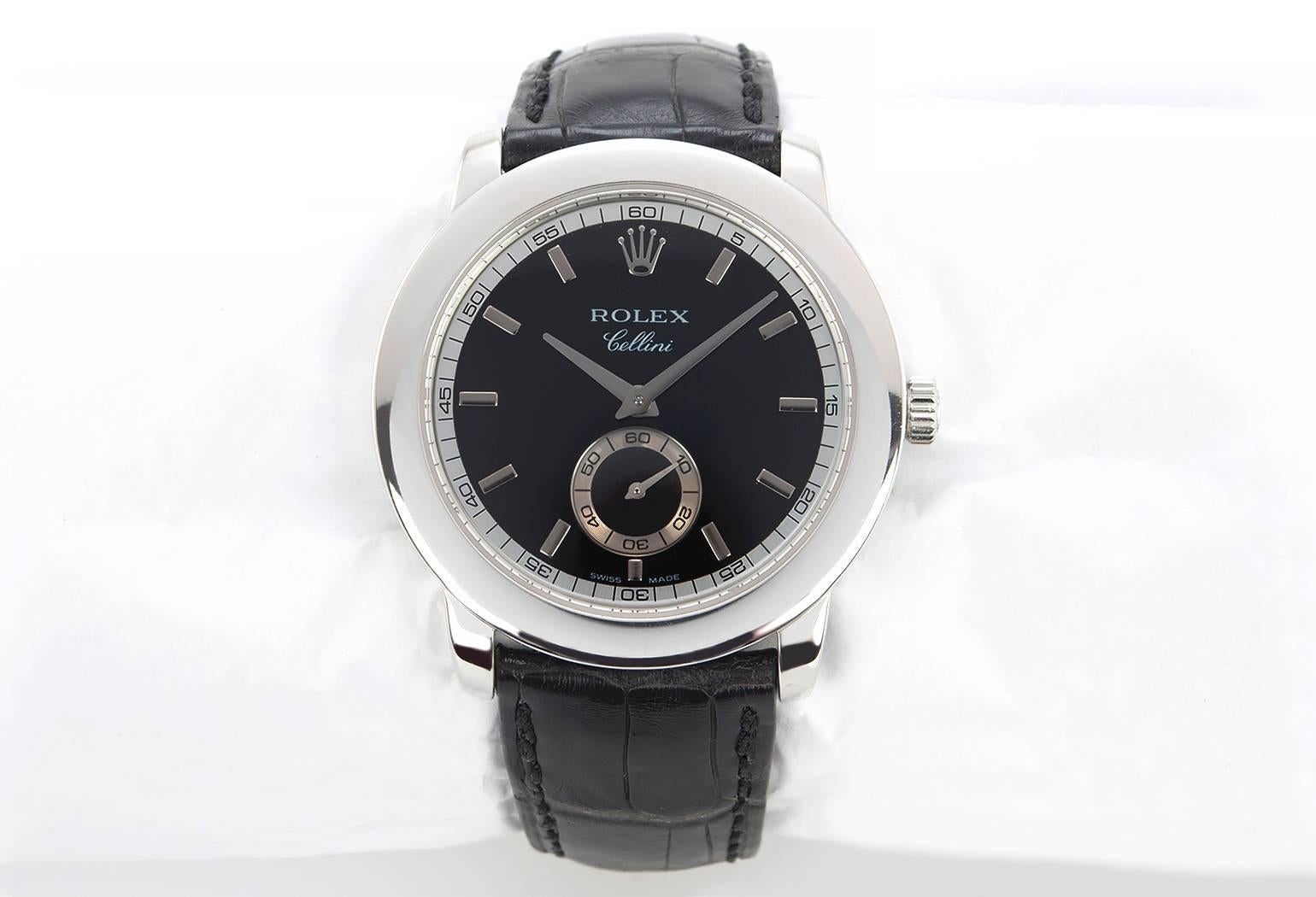 Women's or Men's Rolex Platinum Cellini Manual Wind Wristwatch Ref 5241