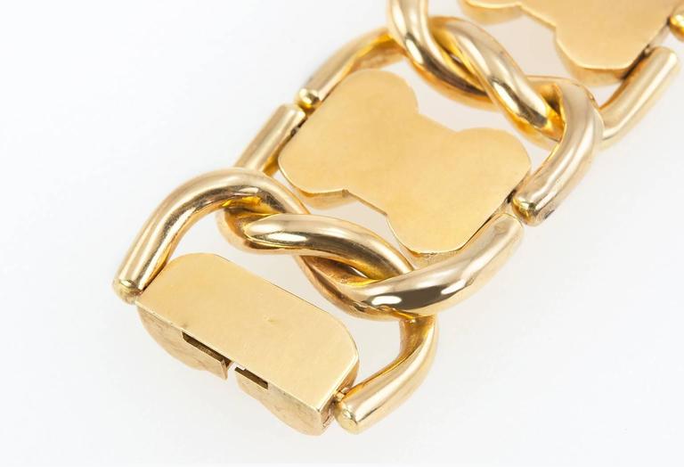 1960s Chunky Gold Link Bracelet For Sale at 1stDibs