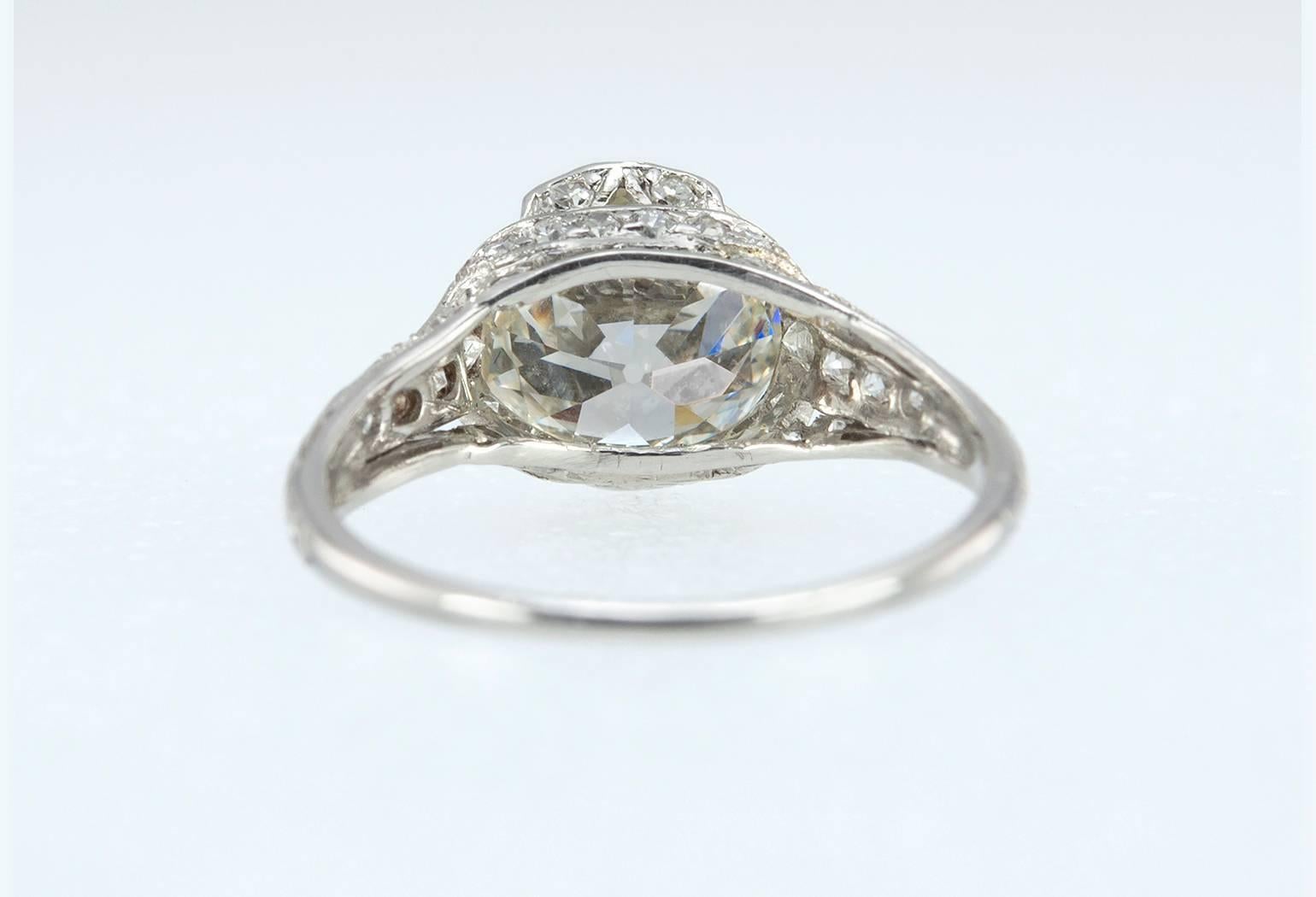 antique old european cut diamond engagement ring