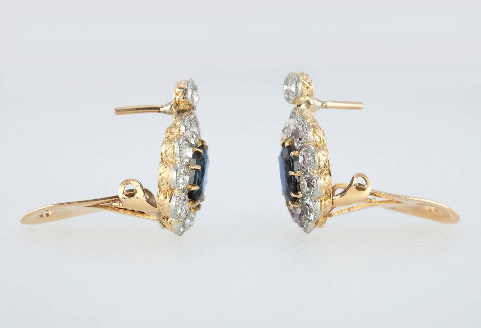 antique sapphire earrings