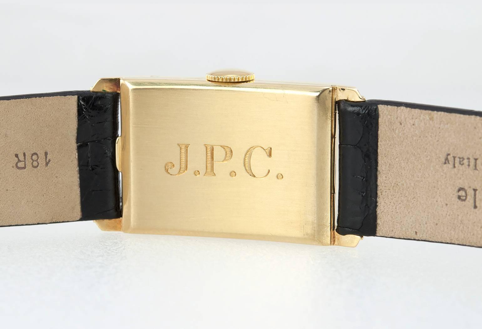 Vacheron & Constantin 18K Gold Dress Model Wristwatch Circa 1940s For Sale 3