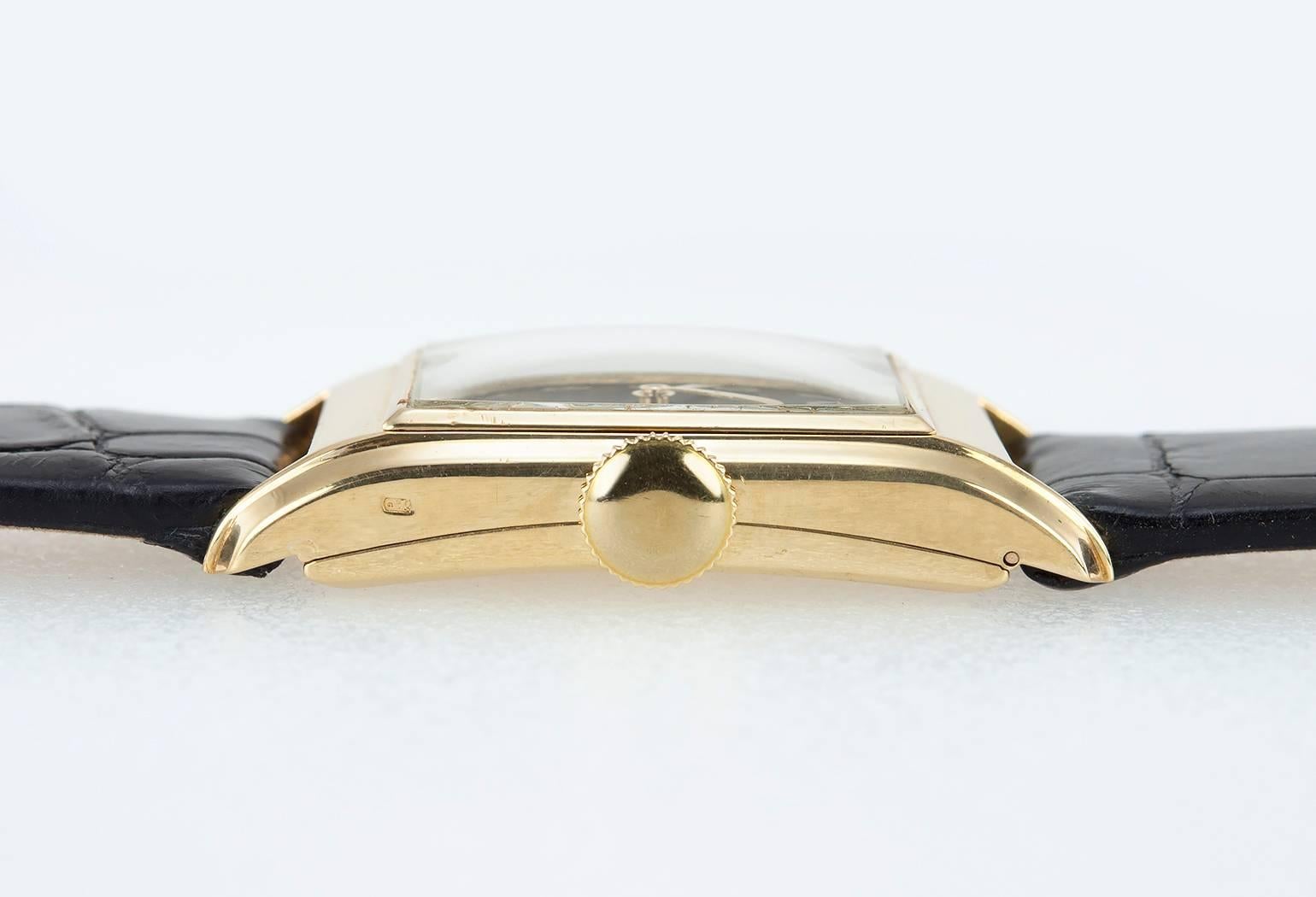 Vacheron & Constantin 18K Gold Dress Model Wristwatch Circa 1940s For Sale 1