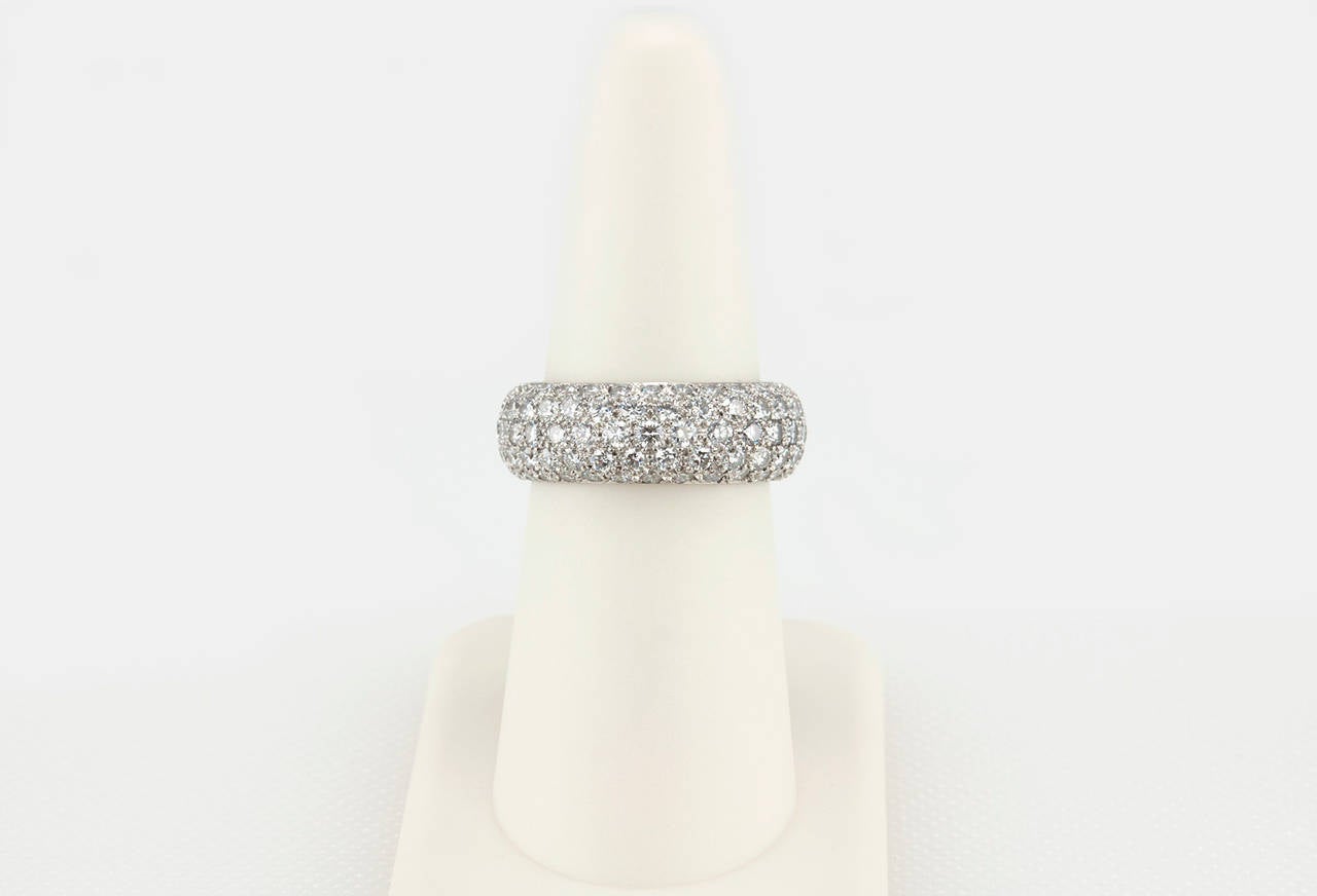 five row diamond ring
