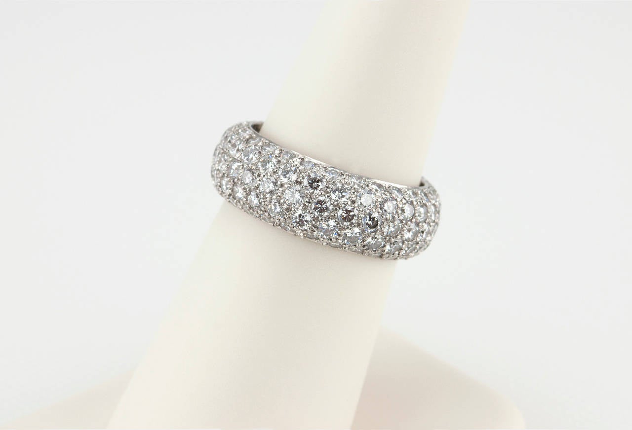 Women's Tiffany Etoile Five-Row Diamond Platinum Band Ring