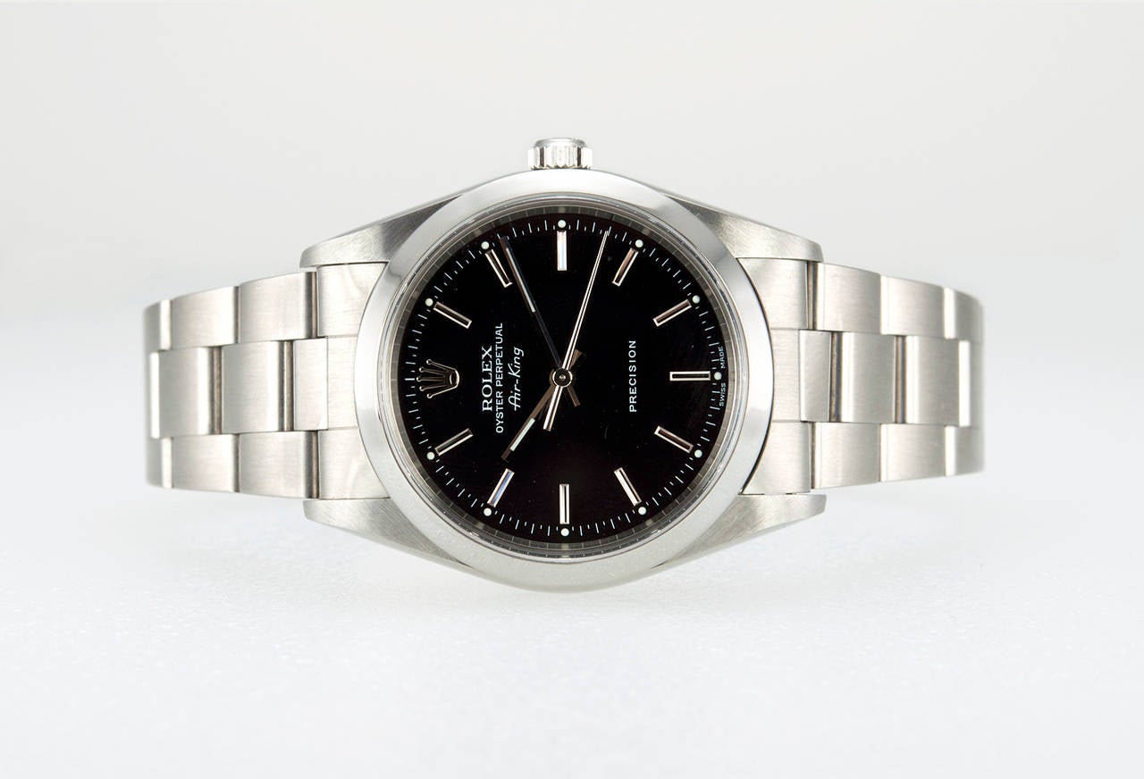 Women's or Men's Rolex Stainless Steel Air-King Wristwatch Ref 14010