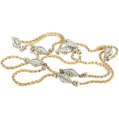 Cartier Two Color Gold Chain Necklace 4