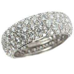 Tiffany Etoile Five-Row Diamond Platinum Band Ring