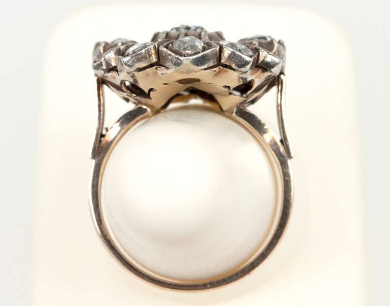 Rose Cut Diamond Victorian Ring For Sale 5