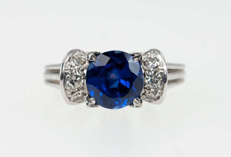 1950's Natural Sapphire Ring For Sale 1