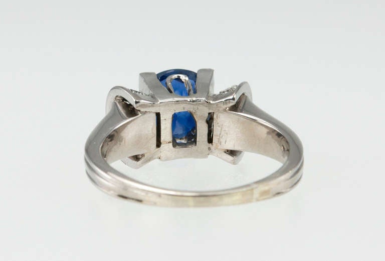 1950's Natural Sapphire Ring For Sale 2