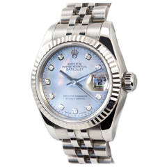 Rolex Lady's DateJust Mother-of-Pearl Diamond Dial Wristwatch, Ref 17917, 2006