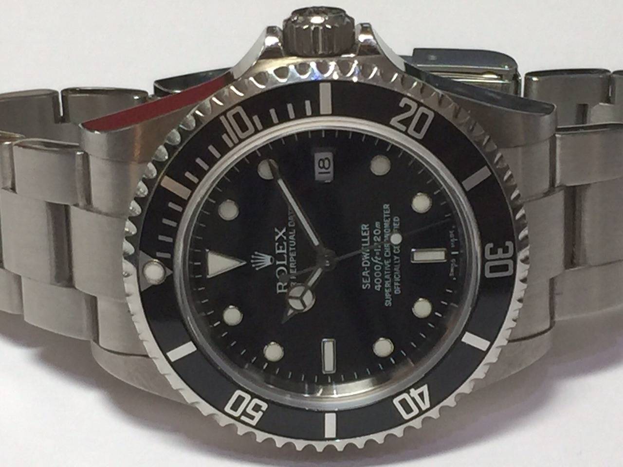 Contemporary Rolex Stainless Steel Sea-Dweller Chronometer Wristwatch Ref 16600