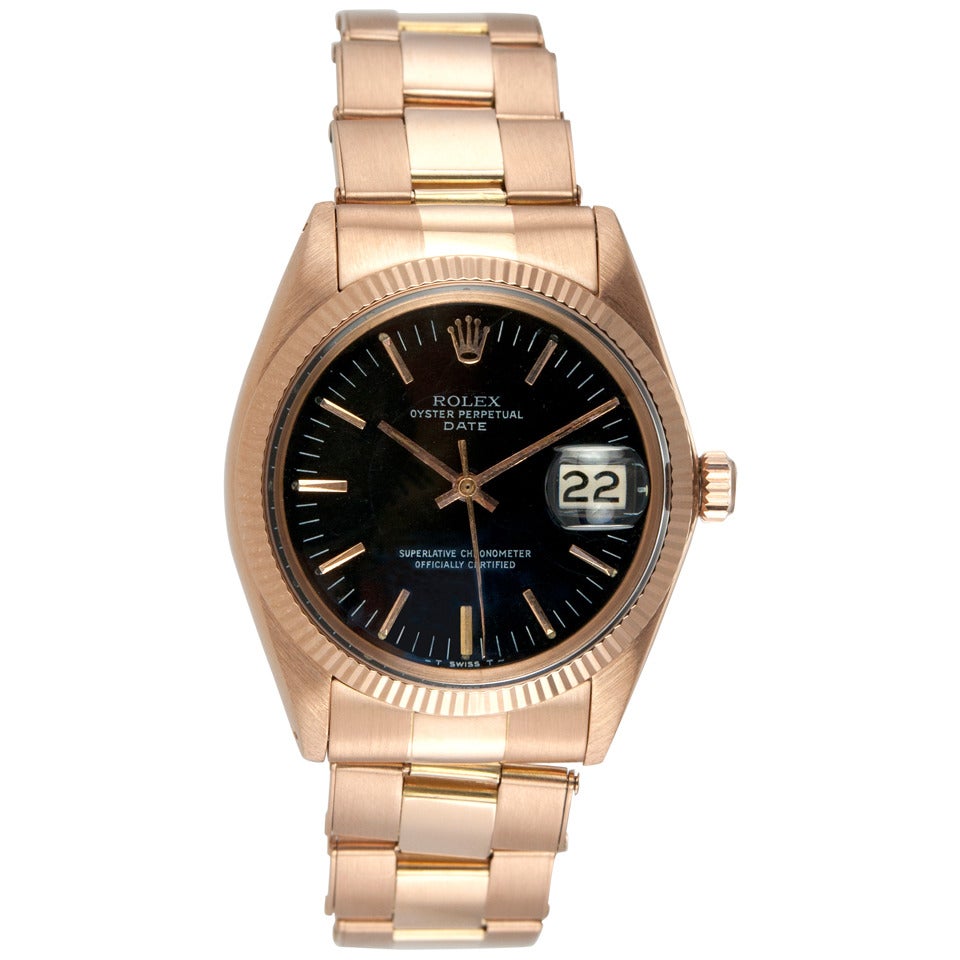 Rolex Rose Gold Date Wristwatch Ref 1503-5