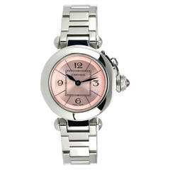 Cartier Lady's Stainless Steel Miss Pasha Quartz Wristwatch Ref W3140008