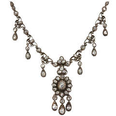 Rose Cut Diamond Necklace 10
