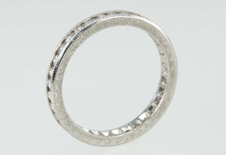 Diamond Eternity Band with Engraving 2