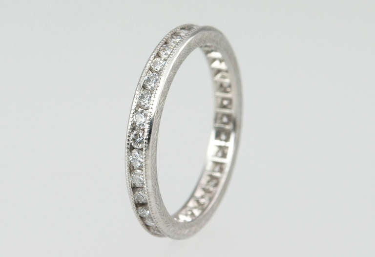 Diamond Eternity Band with Engraving 1