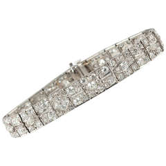 Art Deco Bracelet with Old European Cut Diamonds 9