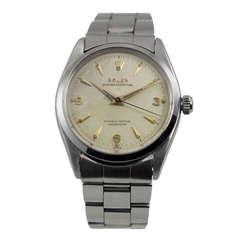 Vintage Rolex Stainless Steel Oyster Perpetual Wristwatch circa 1962