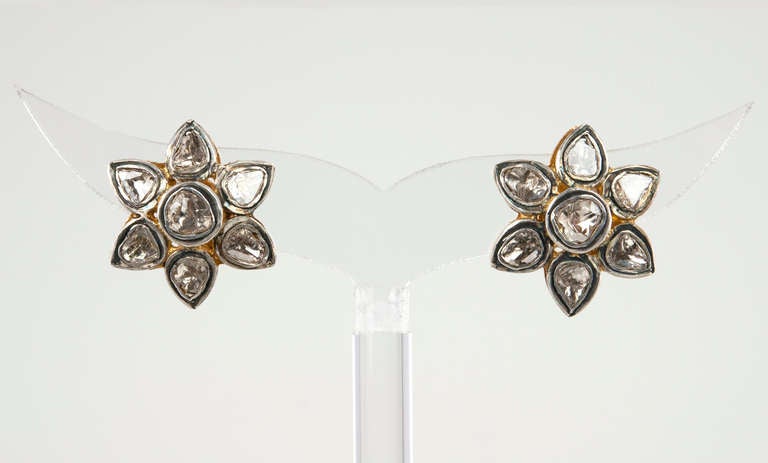 Women's Indian Mogul-Style Rose Cut Diamond Earrings