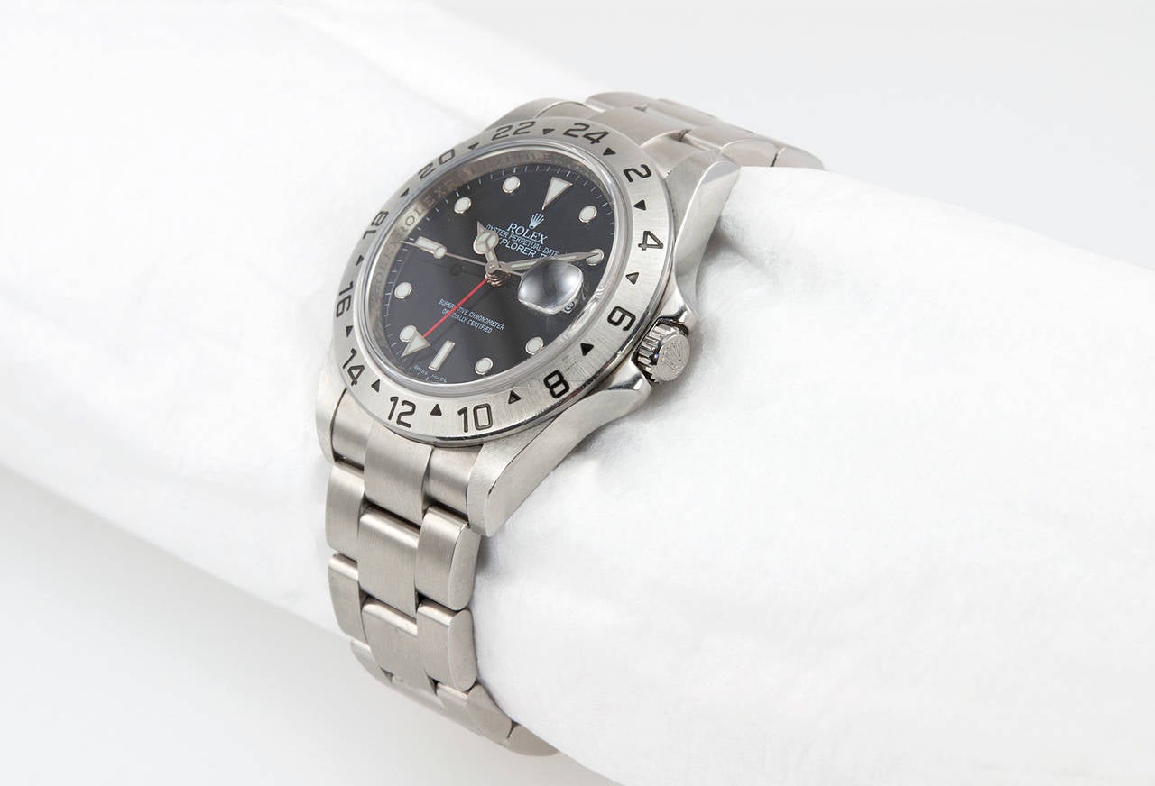 Rolex Stainless Steel Explorer II Wristwatch Ref 16570 In Excellent Condition In Los Angeles, CA