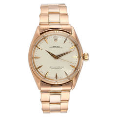 Rolex Rose Gold Perpetual Wristwatch Ref 6565