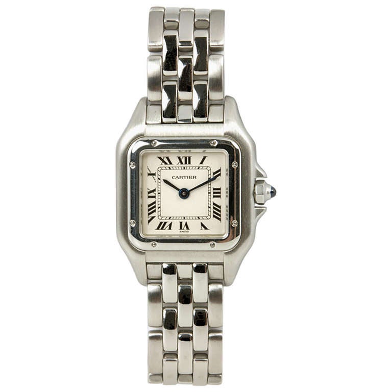 Cartier Lady's Stainless Steel Panther Wristwatch circa 1990s