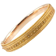 Victorian Etruscan Revival Gold Bracelet at 1stDibs