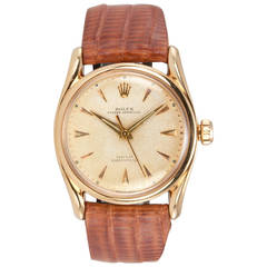 Rolex Rose Gold Bombay Wristwatch Ref 6090